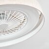 Benasal Plafondlamp, Plafondventilator met verlichting LED Wit, 1-licht, Afstandsbediening