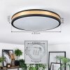 Kirtland Plafondlamp LED Goud, Zwart, 1-licht