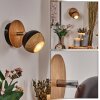 Haldor Wandlamp, Muurspot Bruin, Chroom, Zwart, 1-licht