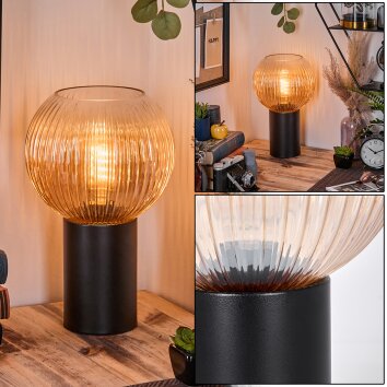 Koyoto Kogellampje, Bureaulamp, Tafellamp 20 cm Amber, Duidelijk, 1-licht