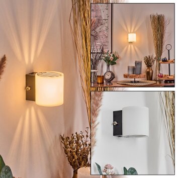 Bamako Licht omhoog & omlaag, Wandlamp LED Zwart, 1-licht