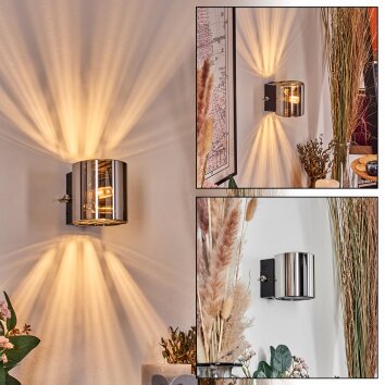 Bamako Licht omhoog & omlaag, Wandlamp LED Zwart, 1-licht