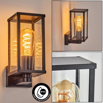 Rourega Wandlamp voor buiten Zwart, 1-licht