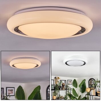 Kaas Plafondlamp LED Zwart, Wit, 1-licht