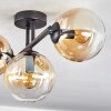 Gastor Plafondlamp, Kogellampje Amber, Duidelijk, 3-lichts