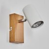 Gesteira Wandlamp, Muurspot Chroom, houtlook, 1-licht