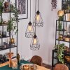 Kigali Hanglamp, Hanglamp Zwart, 3-lichts