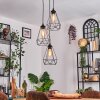 Kigali Hanglamp, Hanglamp Zwart, 3-lichts