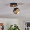 Haldor Plafondlamp, Plafondspot Bruin, Chroom, Zwart, 1-licht