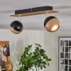 Haldor Plafondlamp, Plafondspot Bruin, Chroom, Zwart, 2-lichts