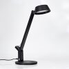 Falon Bureaulamp, Tafellamp, Leeslamp LED Zwart, 1-licht