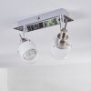 Maren Plafondlamp, Plafondspot LED Chroom, Nikkel mat, 2-lichts