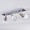 Maren Plafondlamp, Plafondspot LED Chroom, Nikkel mat, 3-lichts