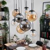 Gastor Hanglamp, Kogellampje, Hanglamp Amber, Duidelijk, Rookkleurig, 8-lichts