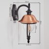 Gascon Wandlamp voor buiten, Wandlamp Koperkleurig, Zwart, 1-licht