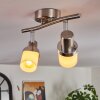 Davor Plafondlamp, Plafondspot Chroom, Nikkel mat, 2-lichts