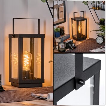 Karan Plafondlamp, Staande lamp Natuurlijke kleuren, Zwart, 4-lichts