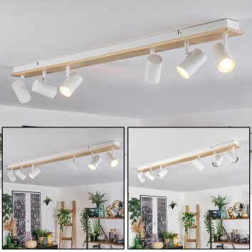 Gesteira Plafondlamp, Kogellampje Beige, 4-lichts