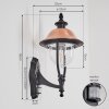 Gascon Wandlamp voor buiten, Wandlamp Koperkleurig, Zwart, 1-licht, Bewegingsmelder