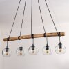 Ripoll Hanglamp, Kogellampje, Hanglamp Natuurlijke kleuren, Zwart, 5-lichts