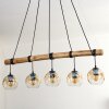 Ripoll Hanglamp, Kogellampje, Hanglamp Natuurlijke kleuren, Zwart, 5-lichts