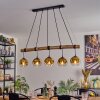 Ripoll Hanglamp, Kogellampje, Hanglamp Goud, Duidelijk, 5-lichts