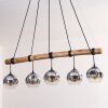 Ripoll Hanglamp, Kogellampje, Hanglamp Chroom, Rookkleurig, 5-lichts