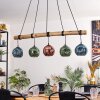 Ripoll Hanglamp, Kogellampje, Hanglamp Blauw, Groen, Koperkleurig, 5-lichts