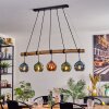 Ripoll Hanglamp, Kogellampje, Hanglamp Blauw, Groen, Koperkleurig, 5-lichts