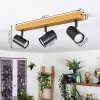 Gesteira Plafondlamp, Wandlamp Antraciet, Koperkleurig, 4-lichts, Afstandsbediening