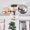 Gastor Plafondlamp, Kogellampje 42 cm Goud, Zwart, 3-lichts