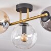 Gastor Plafondlamp, Kogellampje 42 cm Goud, Zwart, 3-lichts