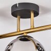 Gastor Plafondlamp, Kogellampje 42 cm Goud, Zwart, 3-lichts