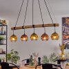 Ripoll Hanglamp, Kogellampje, Hanglamp Natuurlijke kleuren, Zwart, 5-lichts