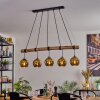 Koyoto Hanglamp, Kogellampje, Hanglamp Natuurlijke kleuren, Zwart, 5-lichts