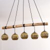 Ripoll Hanglamp, Kogellampje, Hanglamp Natuurlijke kleuren, Zwart, 5-lichts