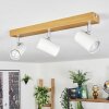 Gesteira Plafondlamp, Plafondspot Chroom, houtlook, 3-lichts