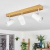 Gesteira Plafondlamp, Plafondspot Chroom, houtlook, 3-lichts