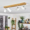 Gesteira Plafondlamp, Plafondspot Chroom, houtlook, 4-lichts