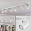 Gesteira Plafondlamp, Plafondspot Chroom, Wit, 6-lichts