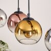 Koyoto Hanglamp, Kogellampje, Hanglamp Natuurlijke kleuren, Zwart, 5-lichts