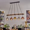 Koyoto Hanglamp, Kogellampje, Hanglamp Natuurlijke kleuren, Zwart, 5-lichts