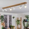 Gesteira Plafondlamp, Plafondspot Chroom, houtlook, 6-lichts