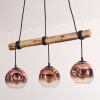 Ripoll Hanglamp, Kogellampje, Hanglamp Natuurlijke kleuren, Zwart, 3-lichts