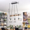 Ripoll Hanglamp, Kogellampje, Hanglamp Natuurlijke kleuren, Zwart, 3-lichts