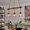 Ripoll Hanglamp, Kogellampje, Hanglamp Natuurlijke kleuren, Zwart, 3-lichts