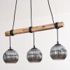 Ripoll Hanglamp, Kogellampje, Hanglamp Natuurlijke kleuren, Zwart, 3-lichts