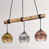 Ripoll Hanglamp, Kogellampje, Hanglamp Natuurlijke kleuren, Zwart, 3-lichts