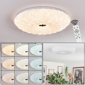 Cyran Plafondlamp LED Wit, 1-licht, Afstandsbediening