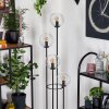 Gastor Staande lamp 30 cm Hout donker, Zwart, 4-lichts